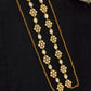 Stunning White Color Stone Worked Antique Gold Floral Design Hip Chain