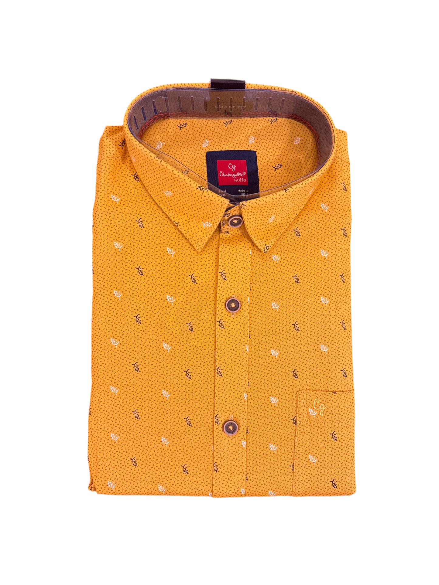 Pleasing Yellow Color Shirt With Full Sleeve For Men