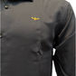 Pleasing Dark Grey Color Full Sleeve Shining Silk Shirts For Men