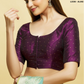 Charming Dark Purple Color Silk Ready To Wear Blouse For Women