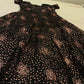 Beautiful Long Black Gown With Pale Pink Sequins