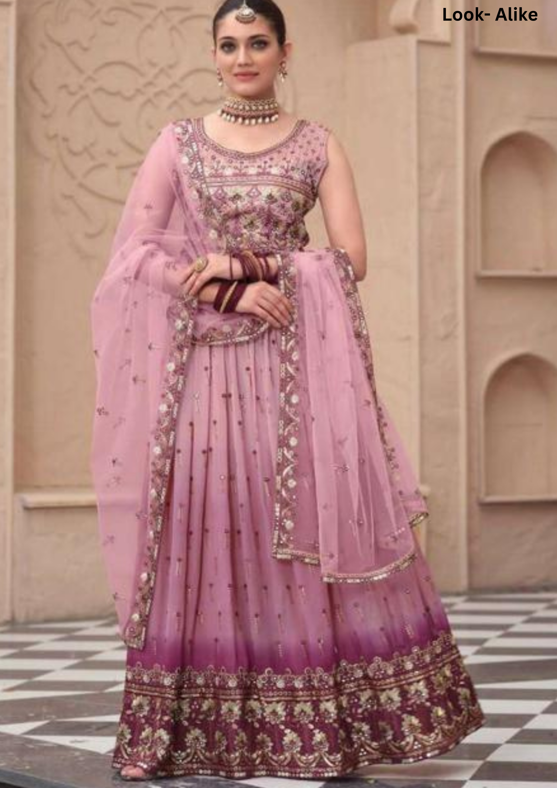 Attractive Purple Color Embroidered Designer Lehenga Choli With Dupatta