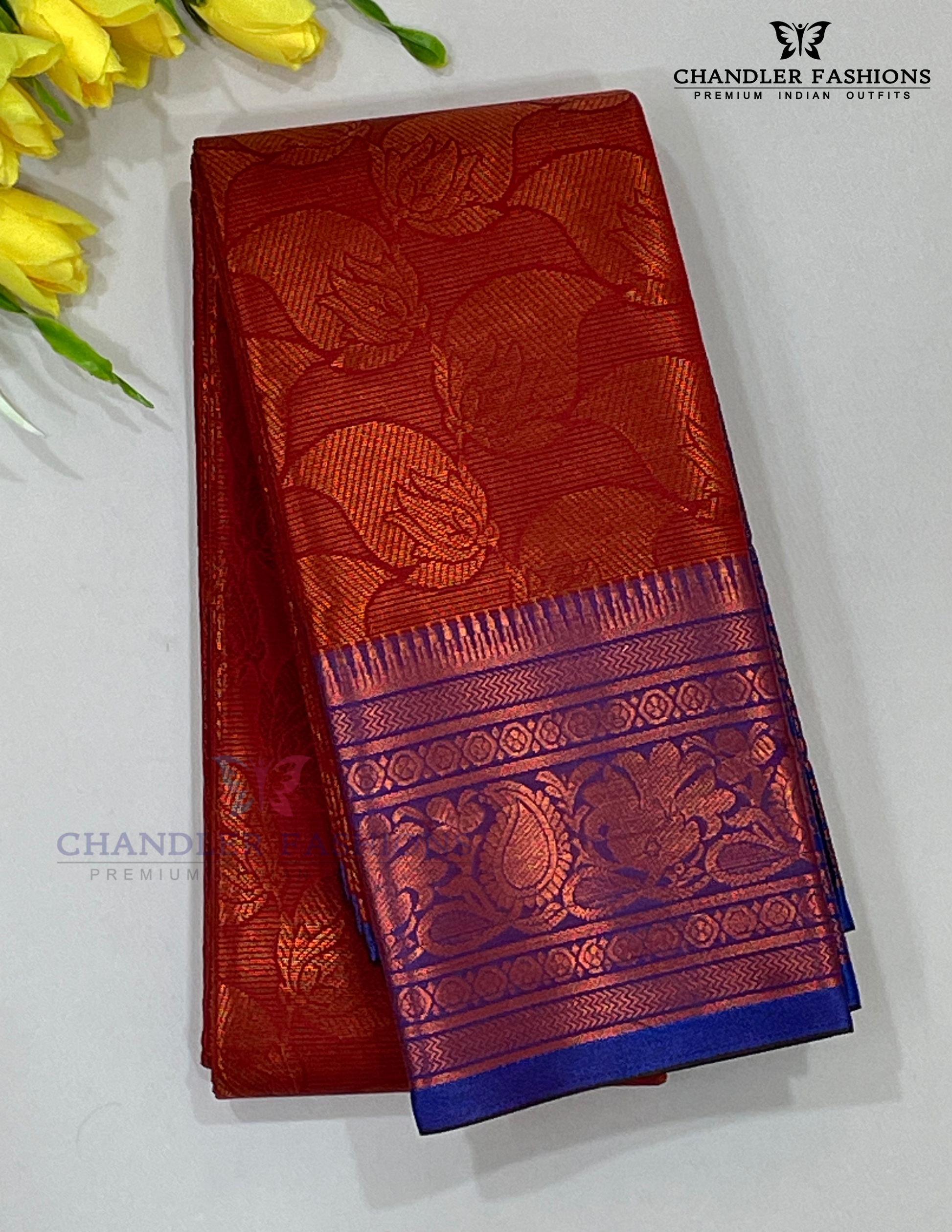 Gorgeous Red Color Soft Silk Saree With Designer Double Zari Work For Women