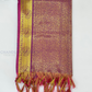 Attractive Pink Color Silk With Golden Zari Work Shawl (Ponnadai) For Guest