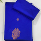 Charming Blue Color Pure Kanchi Silk With Gold Zari And Traditional Pallu Design With Floral Matifs Work Saree For Women - SILKMARK CERTIFIED