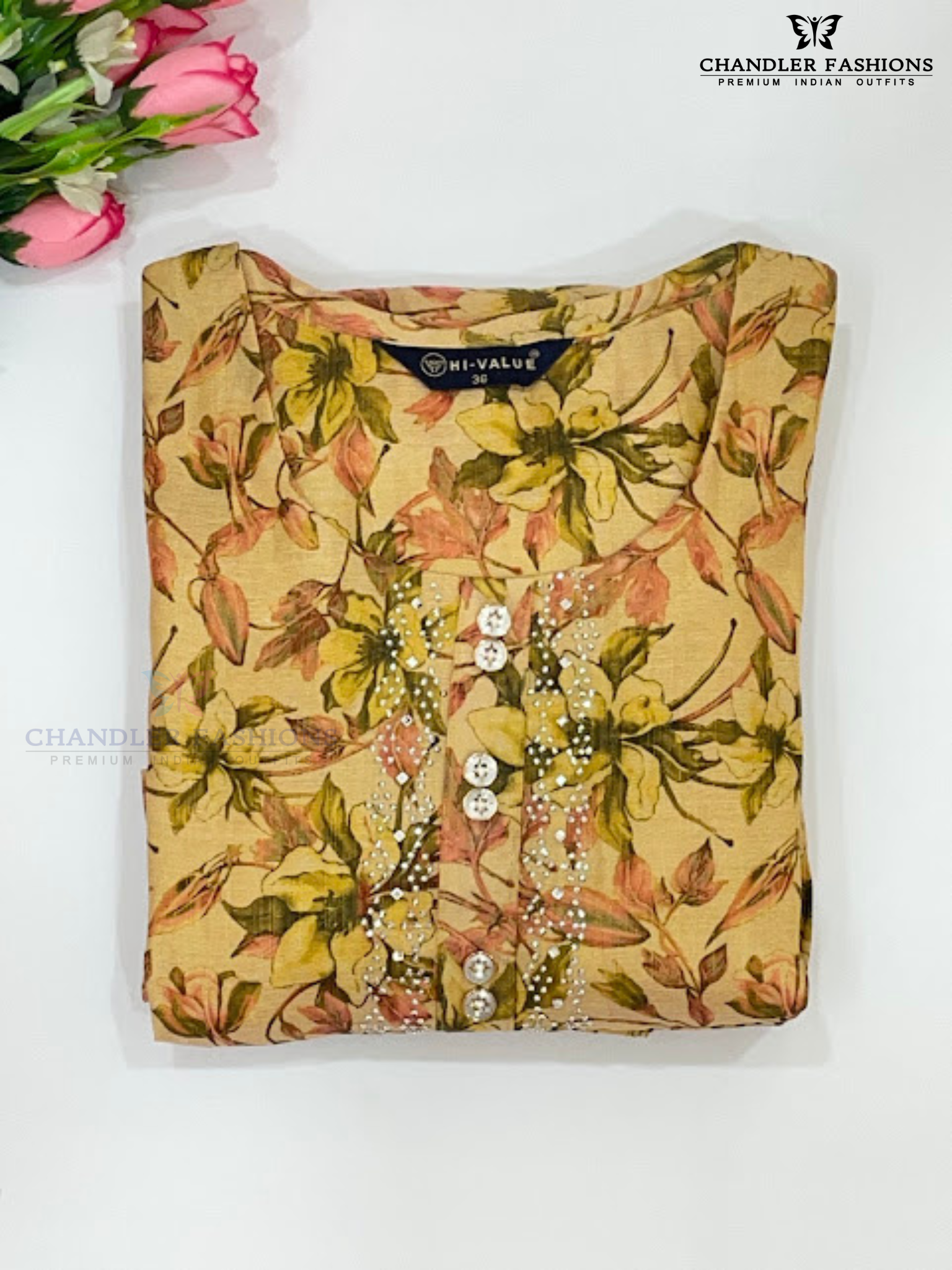 Pleasing Multi Color Tissue Silk With Self Design Kurti Near Me