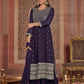 Violet Georgette Embroidered Party-Wear Designer Palazzo Suits For Women