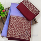 Lavender Color Pure Kanchi Silk With Silver Zari Work Saree In USA