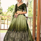 Green Color Silk With Sequins Work Lehenga Choli With Dupatta For Women Near Me
