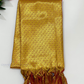 Alluring Maroon Color Art Silk Shawl With Golden Zari Work (Ponnadai) For Guest
