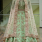 Stunning Pista Green Colored Designer Lehenga With Fancy Border Dupatta