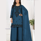 Stunning Blue Color Rayon With Thread Work Palazzo Suits For Women