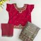 Attractive Pink Embroidery And Sequins Work Girls Choli Set Near Me 