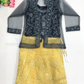 Gorgeous Gray Color Georgette Girls Choli Set With Embroidery And Sequins Work