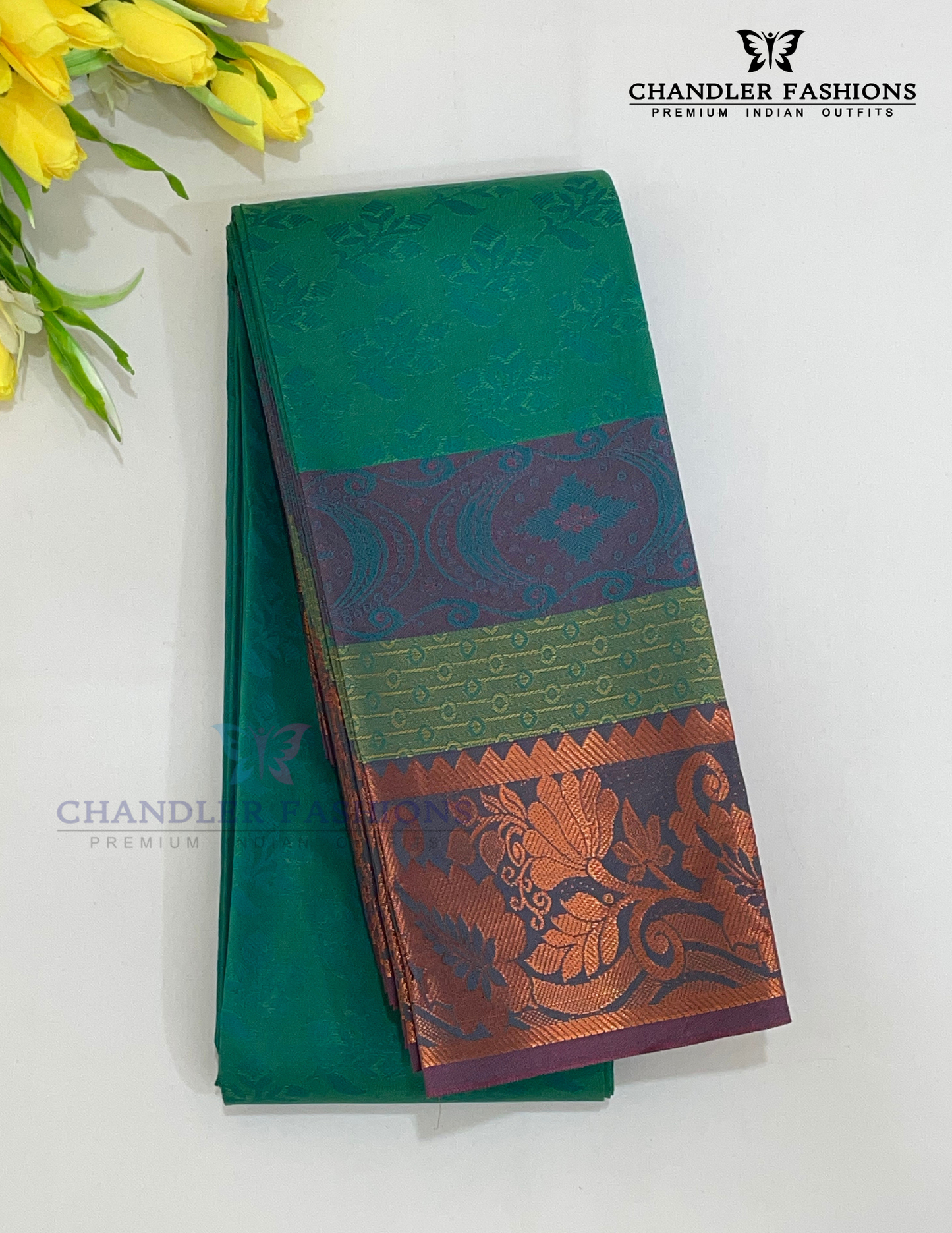 Appealing Green Color Art Silk Saree With Zari Work For Women