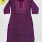 Attractive Purple Color Cotton With Embroidery And Printed Work Kurti Suits For Women Near Me