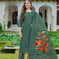 Gorgeous Teal Green Color Chanderi Silk Salwar Suits For Women