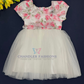 Appealing White Color Net Frock For Girls