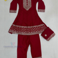 Stunning Red Color Georgette With Stone Work Kurti Suits For Kids Girls