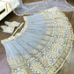 Gray Color With Zari Work Lehenga In USA