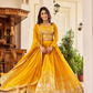 Charming Yellow Color Heavy Faux Georgette Embroidered With Sequins Lehenga Choli For Women