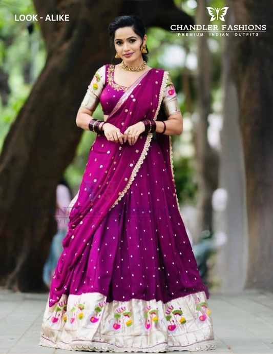 Charming Purple Color Georgette Lehenga Choli With Embroidery Work For Women