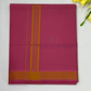 Amazing Pink Color With Yellow Border Cotton Dhoti For Men