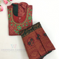 Pleasing Maroon And Pink Color Silk Langa Set With Stone And Zari Work Near Me