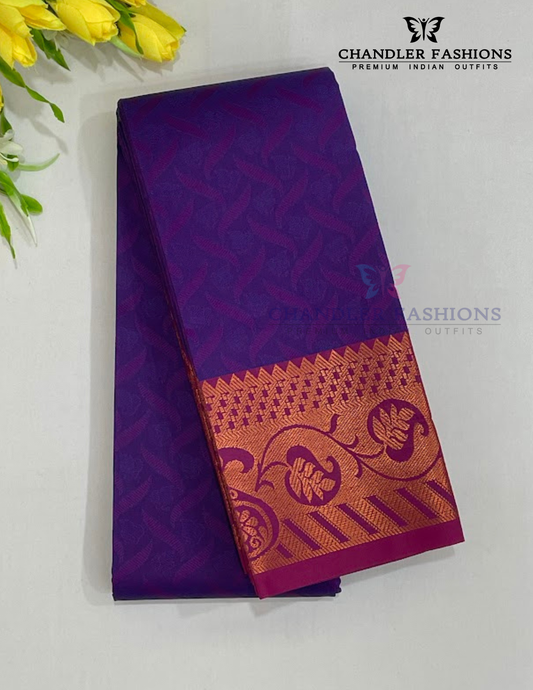 Alluring Purple Color Art Silk Saree With Zari Work For Women
