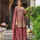 Charming Pink Color Heavy Chinon With Embroidery Work Sharara Suits With Dupatta