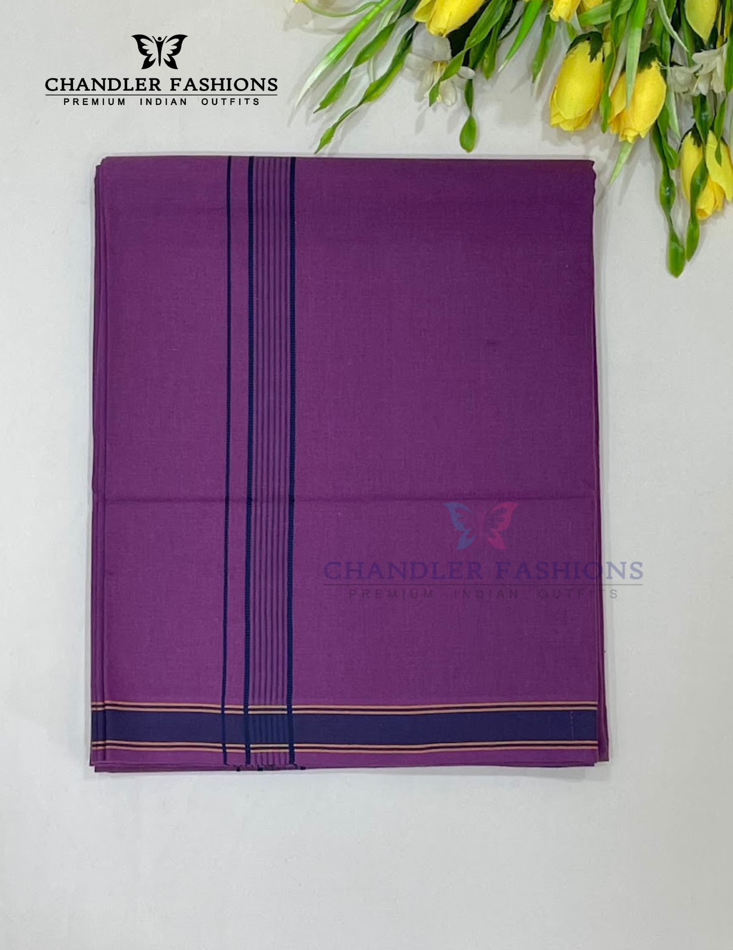Charming Violet Color Cotton Dhoti For Men