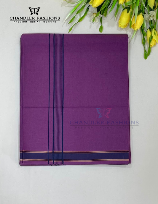 Charming Violet Color Cotton Dhoti For Men