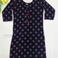 Alluring Blue Color Rayon Printed Work Kurti For Girls