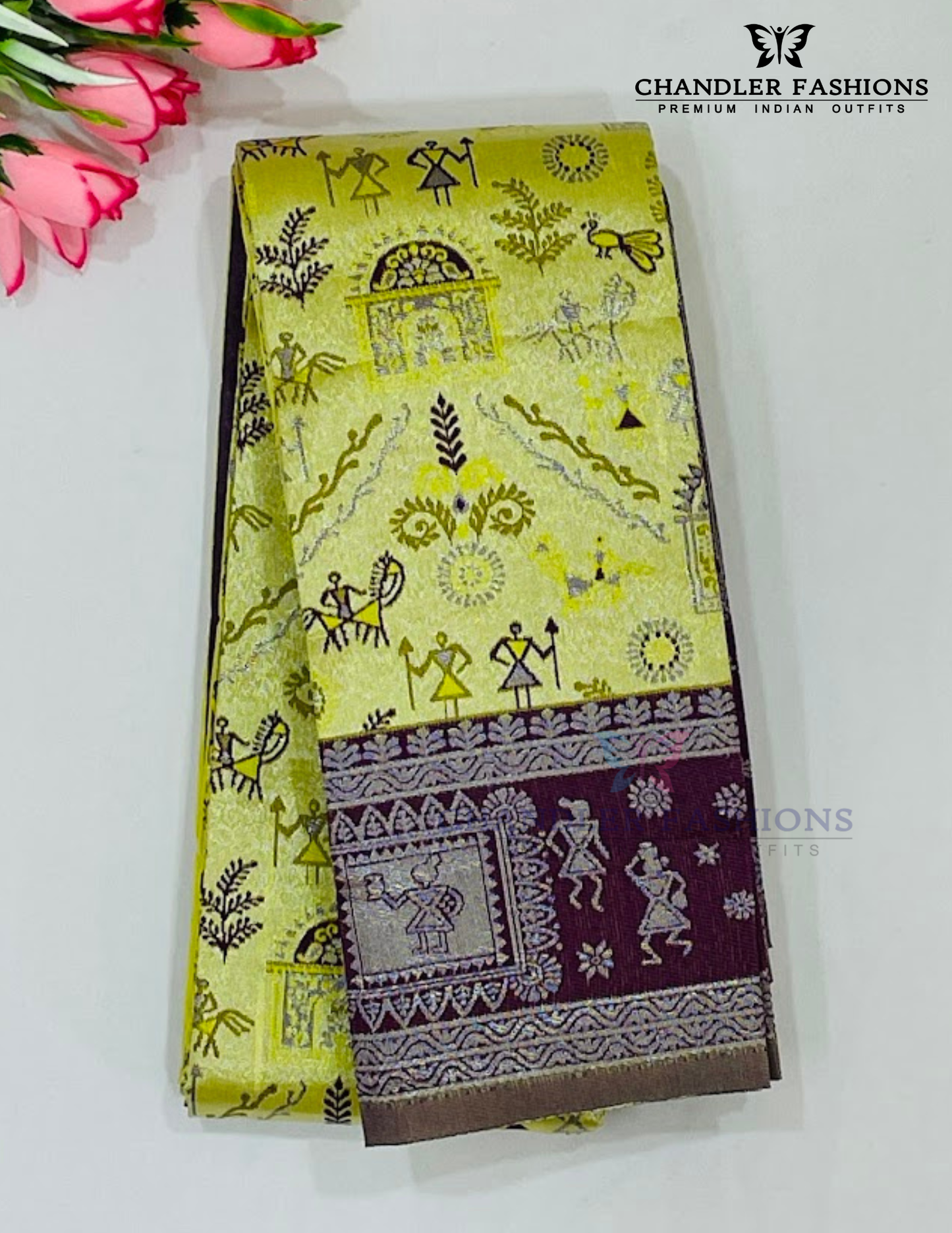 Alluring Green Color Art Silk Saree With Self Design Work For Women