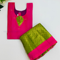 Alluring Pink Colored Self Design Silk Langa Sets In Tempe