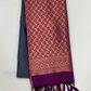 Elegant Gray Color Soft Silk Saree With Contrast Rich Pallu And Tassels For Women
