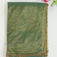 Attractive Green Color Soft Organza Saree With Beads Border Work For Women