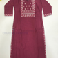 Delightful Maroon Color Cotton Kurti For Girls