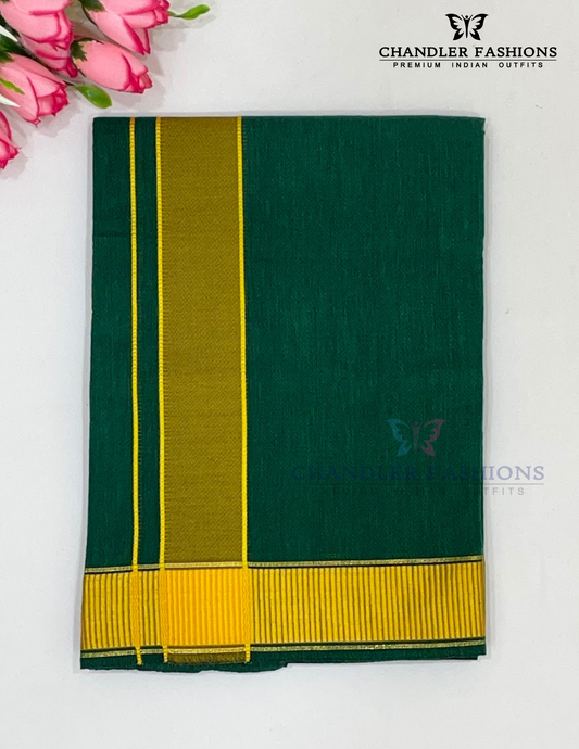 Attractive Men's Green Color Cotton Dhoti