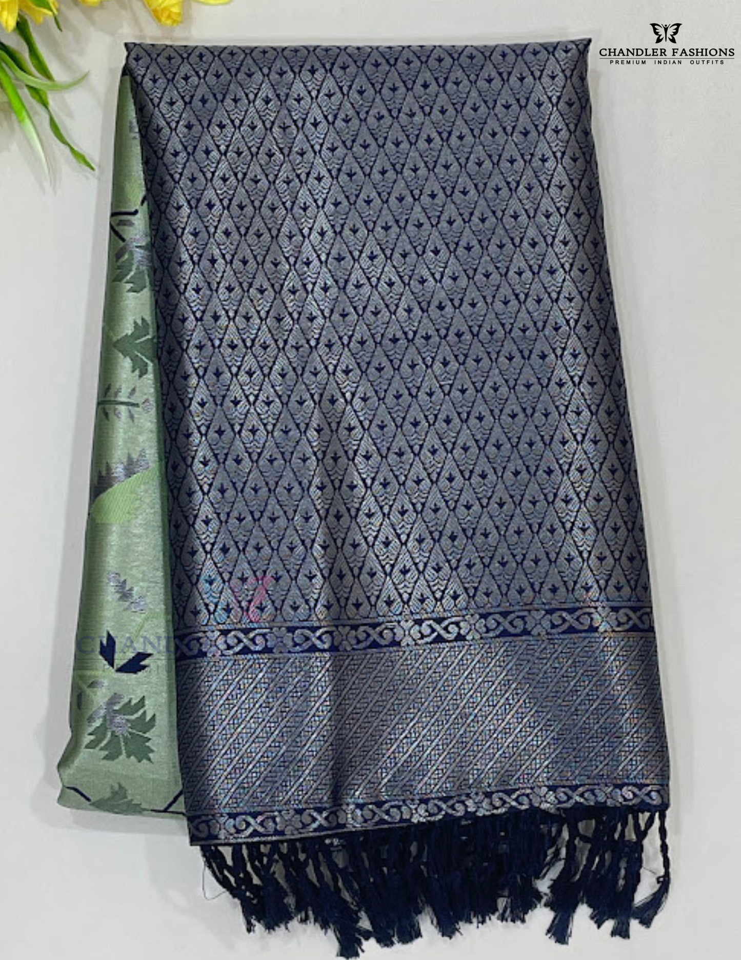 Alluring Pista Green Color Art Silk Saree For Women