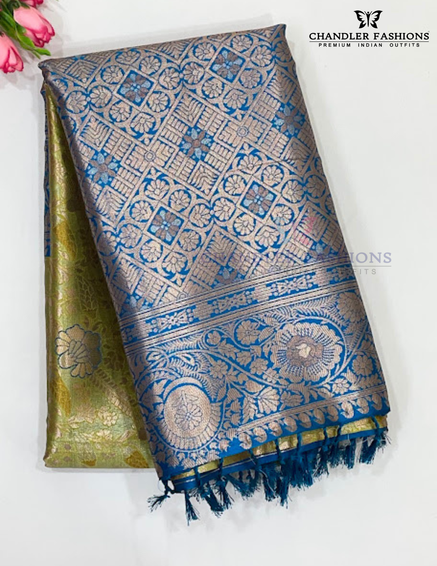 Alluring Green Color Art Silk Saree With Designer Zari Work For Women