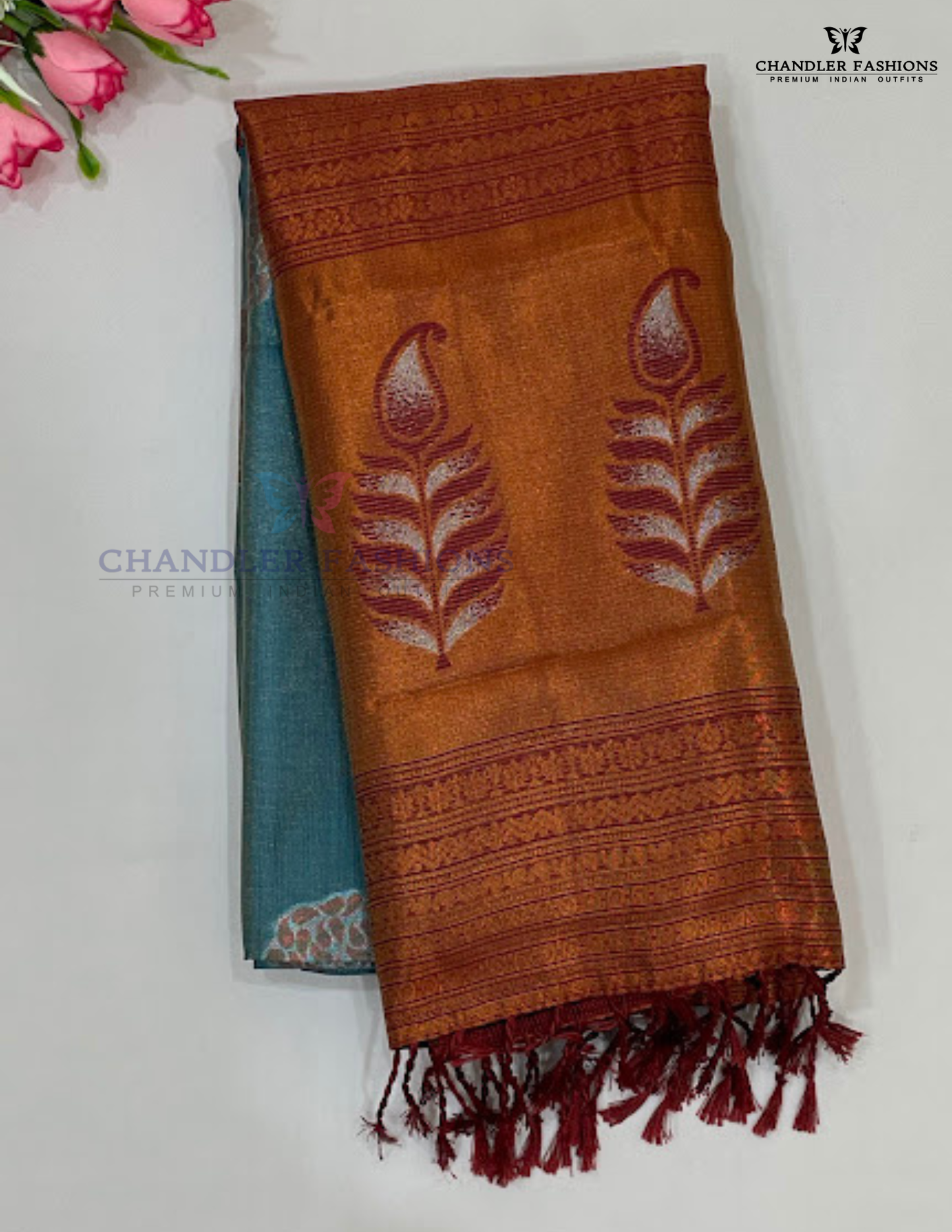 Appealing Green Color Tissue Silk With Zari Work Saree For Women