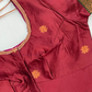 Dark Maroon Colored Art Silk Half Saree Sets In Yuma