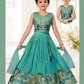 Charming Sea Green Color Embroidery And Sequins Work Choli Set With Dupatta For Girls