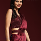 Maroon Color Ready To Wear One Minute Designer Saree Near Me