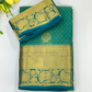 Elegant Green Color Pure Kanchi Silk With Gold Zari Work Saree For Women - SILKMARK CERTIFIED