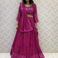 Beautiful Rani Pink Colored Multi Needle Work And Embroidery And Zari Work Lehenga Cholis For Women