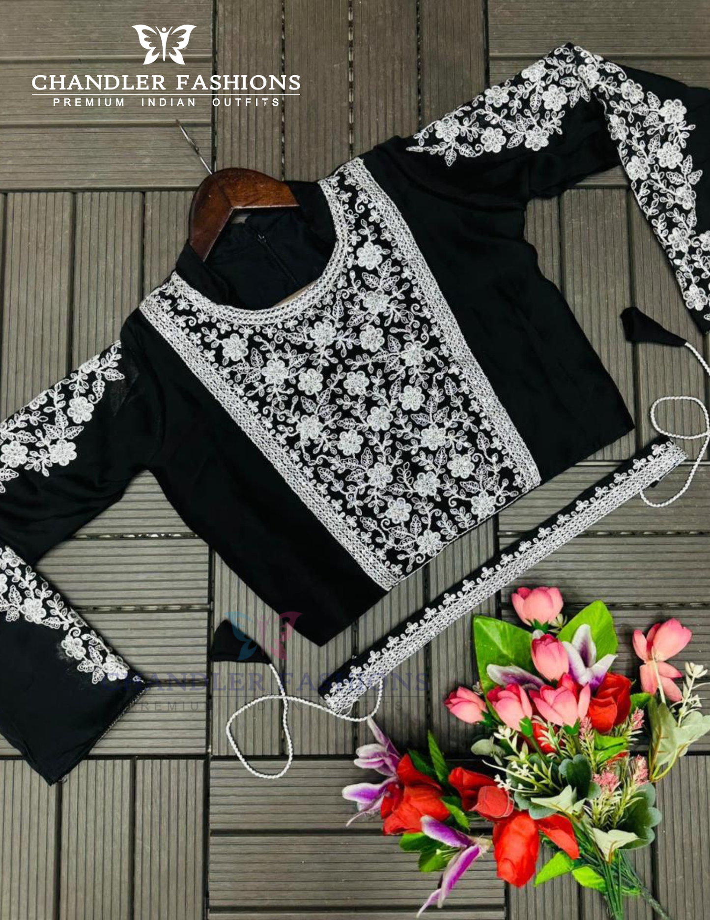 Black Color Heavy Rangoli Ready To Wear Saree Near Me