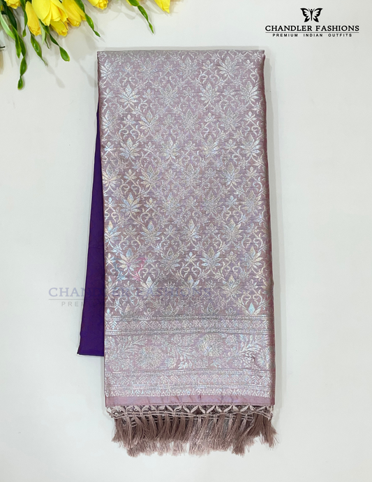 Wonderful Blue color Art Silk Saree With Silver Zari Work For Women