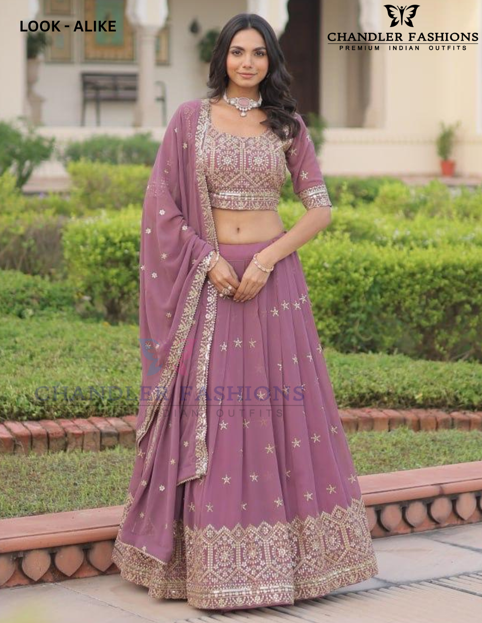 Beautiful Purple Color Georgette With Embroidery And Sequins Work Lehenga Choli With Dupatta
